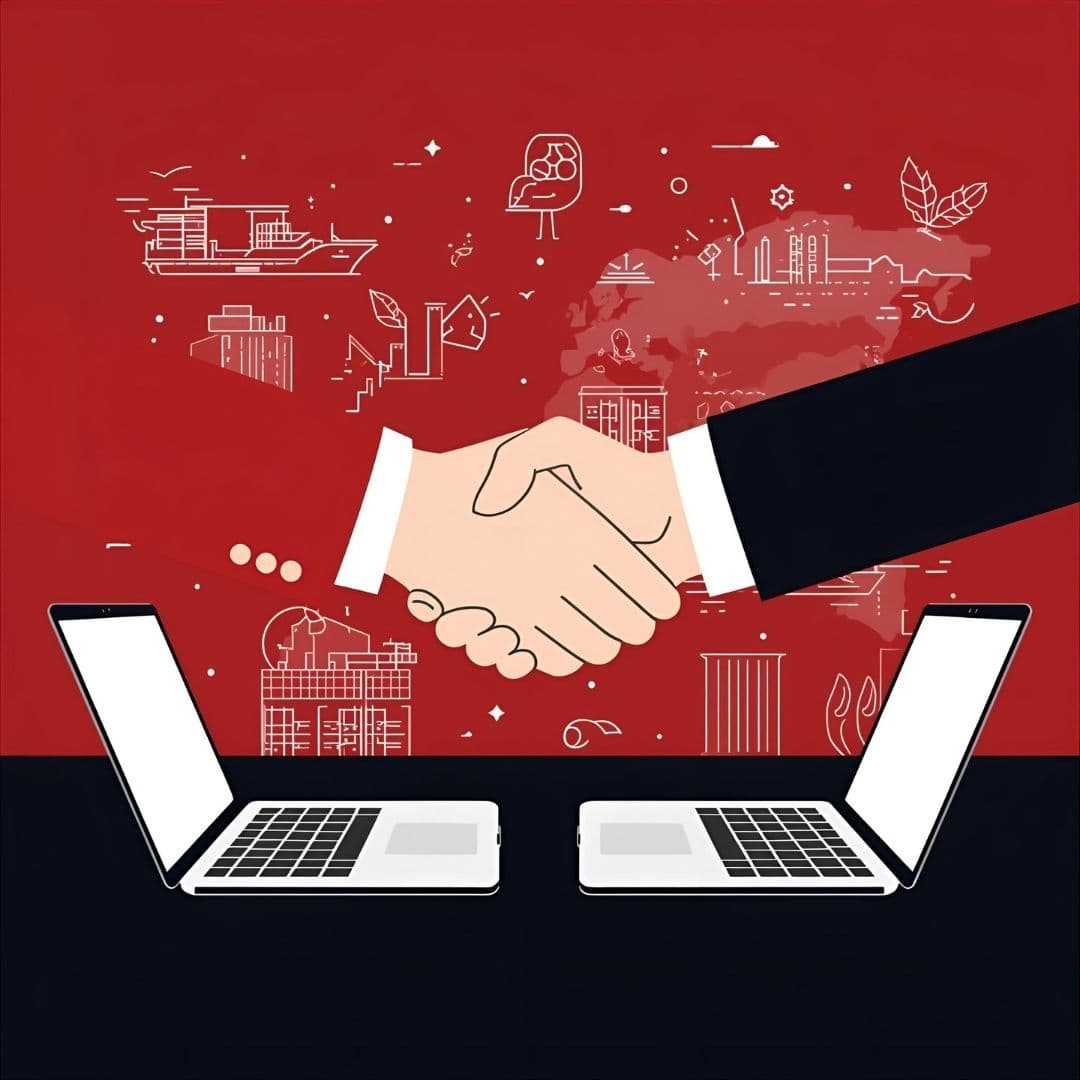 Partners shaking hands